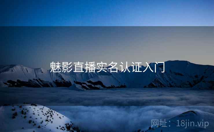 魅影直播实名认证入门