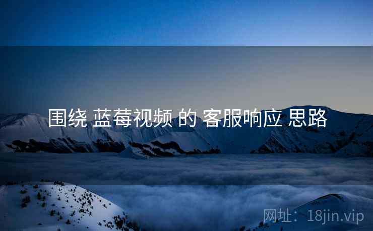 围绕 蓝莓视频 的 客服响应 思路
