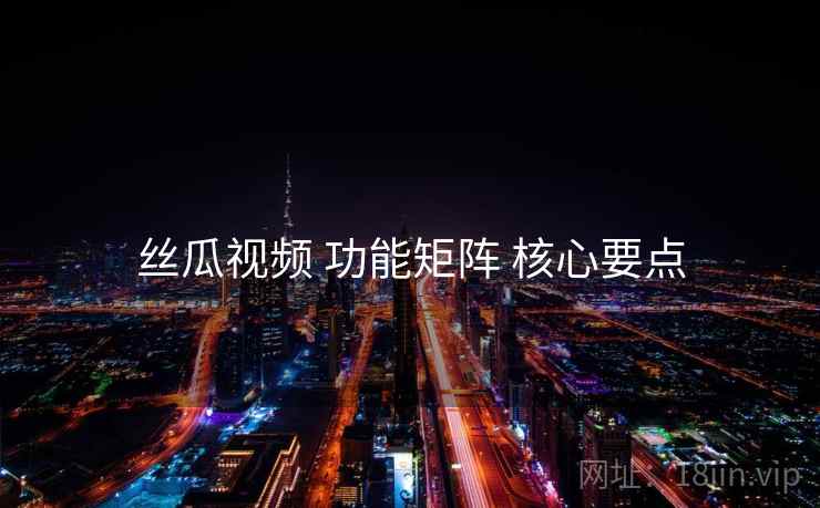 丝瓜视频 功能矩阵 核心要点