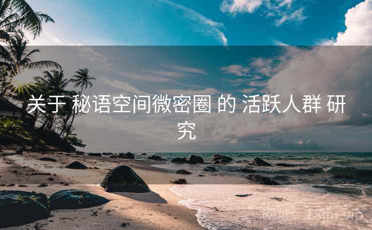 关于 秘语空间微密圈 的 活跃人群 研究