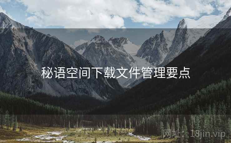 秘语空间下载文件管理要点