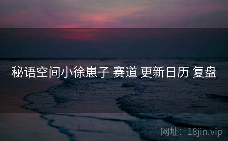 秘语空间小徐崽子 赛道 更新日历 复盘