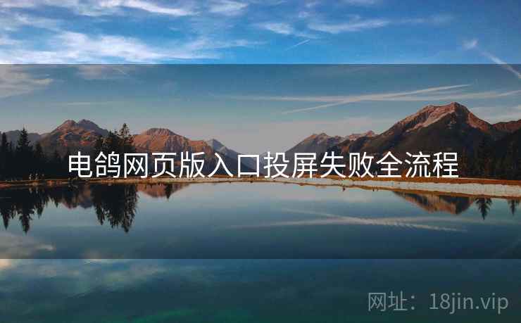 电鸽网页版入口投屏失败全流程